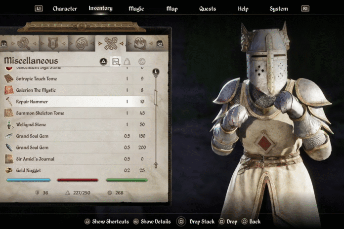 How to Repair Weapons & Armor in Oblivion Remastered - Level up Armorer Skill Quickly