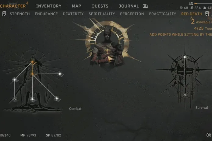 How to Unlock the Red Death Skill Tree in Tainted Grail Perinde Ac Cadaver Quest