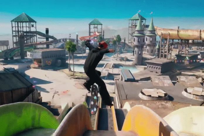 Hardflip The Castle and Fountain Gap in Waterpark - Tony Hawk's Pro Skater 3+4