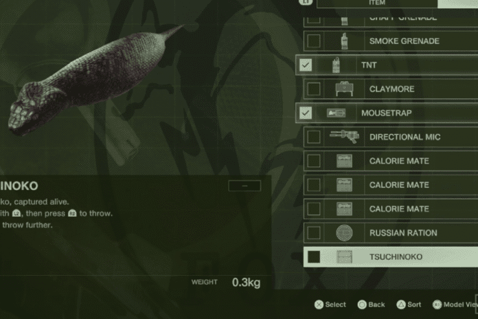 Tsuchinoko Location and How to Catch in Metal Gear Solid Delta: Snake Eater Tsuchinoko Location and How to Catch in Metal Gear Solid Delta: Snake Eater