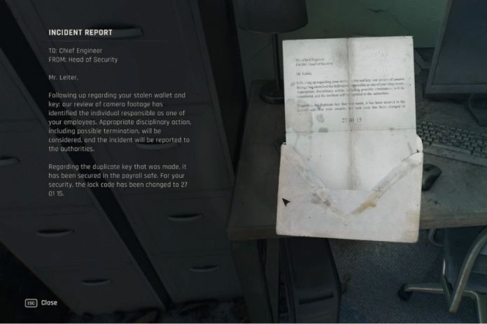 Hydro Puzzle Safe - Office Key Location - Dying Light The Beast