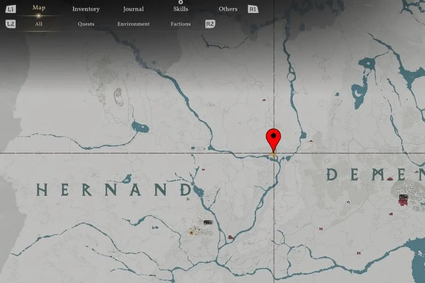 Карта с расположением Посоха Чародея