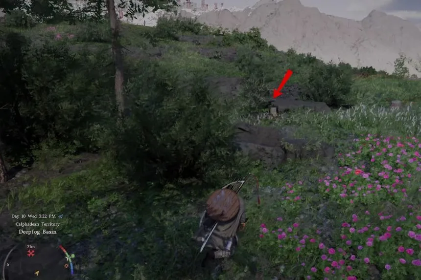 Карта с расположением Меча Волон